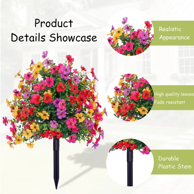 50% OFF TODAY ONLY 🎉🎉- Artificial Flowers for Outdoor Indoor Garden Home Decoration🏆